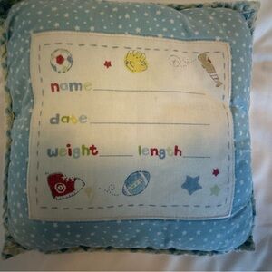 Baby pillow-antique & rare one NOT filled in. 50+YRS old.10”x10”. Smoke Free